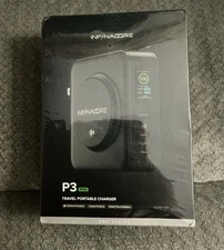 New Infinacore P3 Pro Series Travel Portable Charger, Wireless, Laptop, Black