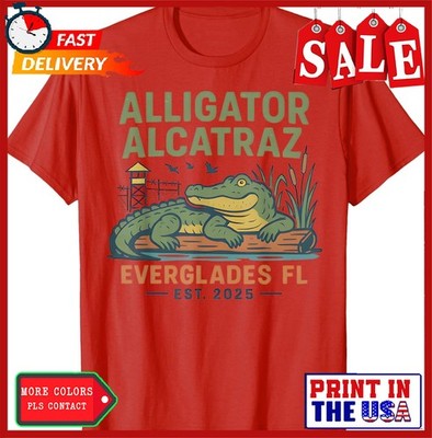 Alligator Alcatraz Florida Everglades Prison Funny Unisex T-Shirt