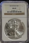 2014  US Silver Eagle $1 NGC MS69
