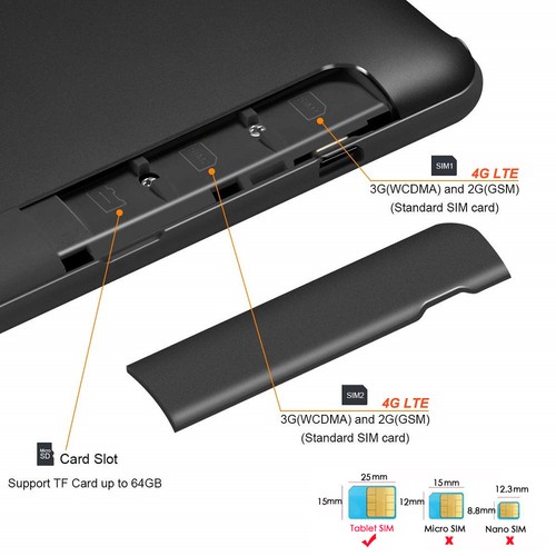 Tablet 10.1 inch Android 12 with 4GB RAM 64GB ROM Bluetooth Dual Camera 3 colors - Picture 17 of 21