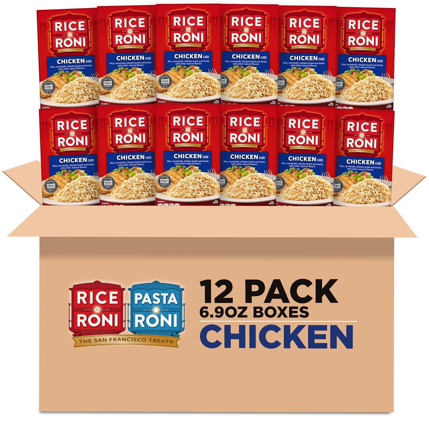 Pollo Rice-A-Roni, cajas de 6,9 oz (paquete de 12)