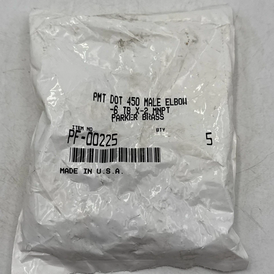 Parker Brass DOT Air Brake 90 Degree Elbow 6 TB x -2 MNPT Push Connect 5 PK - Image 2 of 4
