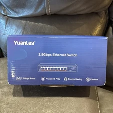 NEW! Open Box  Yuanley 8 Port 2.5gbps Ethernet Switch YS25-0801.