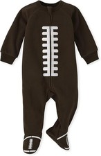 The Children's Place unisex-baby And Toddler Football Footie Pajama, Fleece