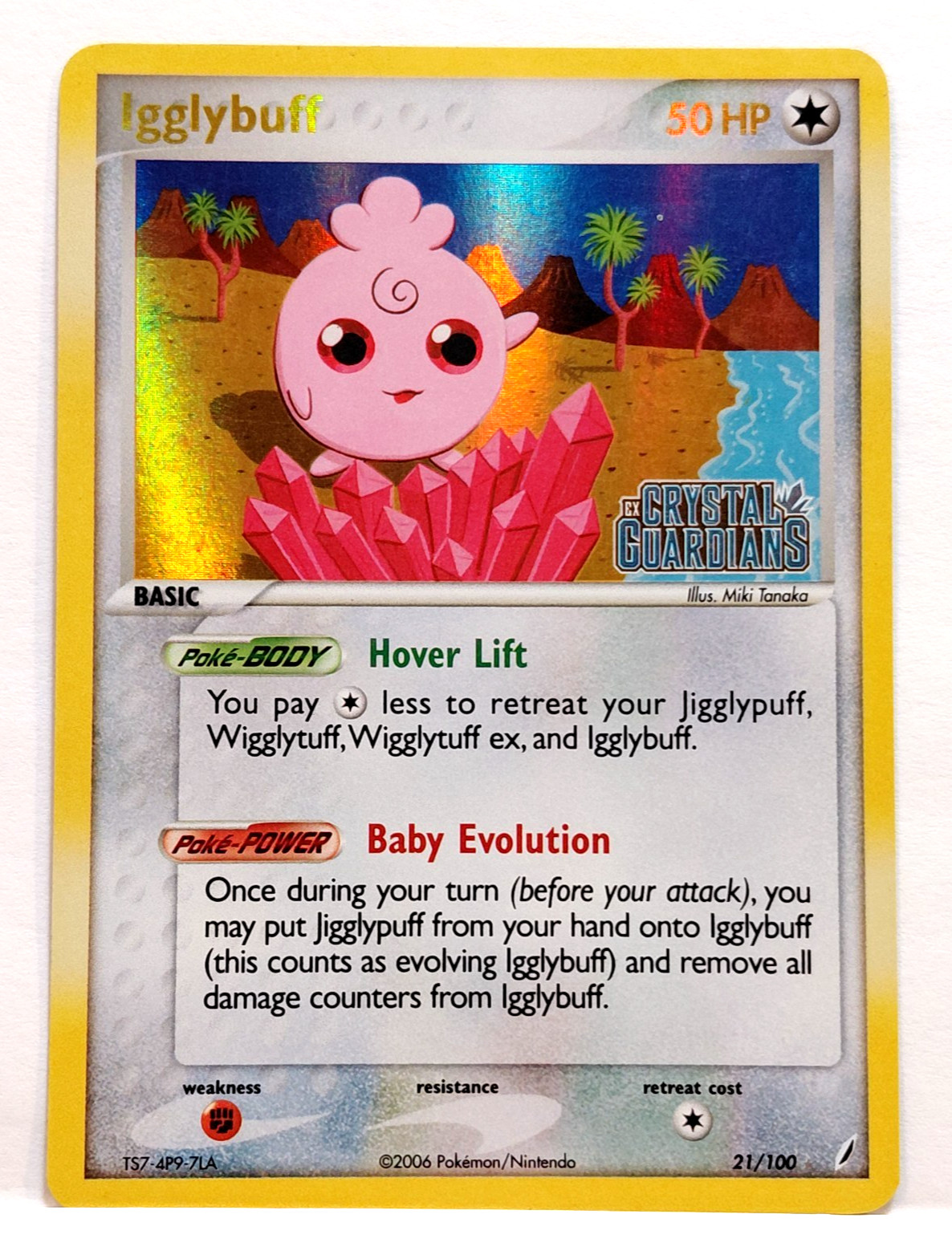 2006 POKEMON IGGLYBUFF 21/100 BASIC HOLO CARD