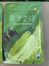 Ryze Organic Mushroom Matcha - 30 Servings, 6.34 Oz, Exp 12/2025