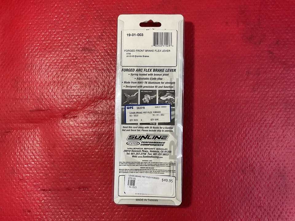 Palanca de freno flexible ARC forjada Sunline 10-01-003, KTM todos los frenos Brembo 00-05 Foto 2 de 2