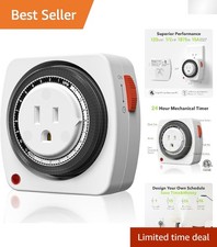 Versatile Heavy-Duty Outlet Timer - Perfect for Aquariums and Indoor Lighting