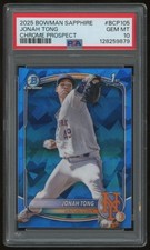 JONAH TONG 2025 BOWMAN CHROME PROSPECTS SAPPHIRE #BCP-105 PSA 10