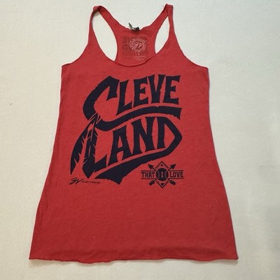 GV Art Design Cleveland That I Love Red Racerback Tank Top Women s S  Guardians