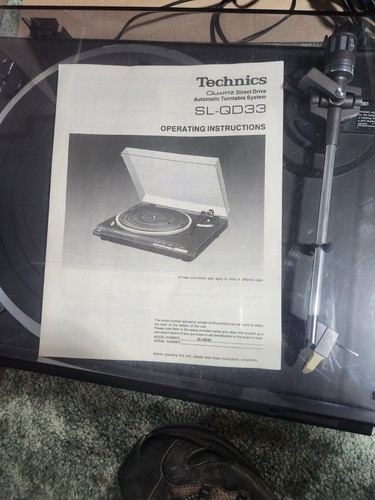 Technics SL-QD33 Quartz Direct Drive Automatic Turntable LP Vynil Player Working