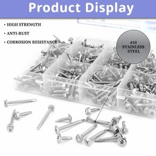 Self Tapping Screws 410 Stainless Steel 8 Self Drilling Screws Assortment Set