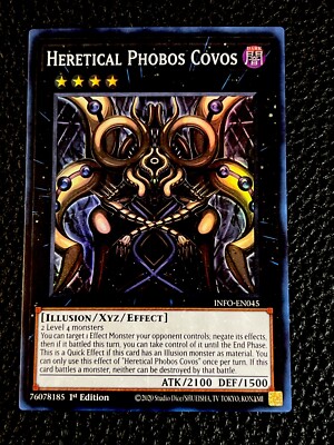 Heretical Phobos Covos INFO-EN045 Yugioh 1st Edition Super Rare