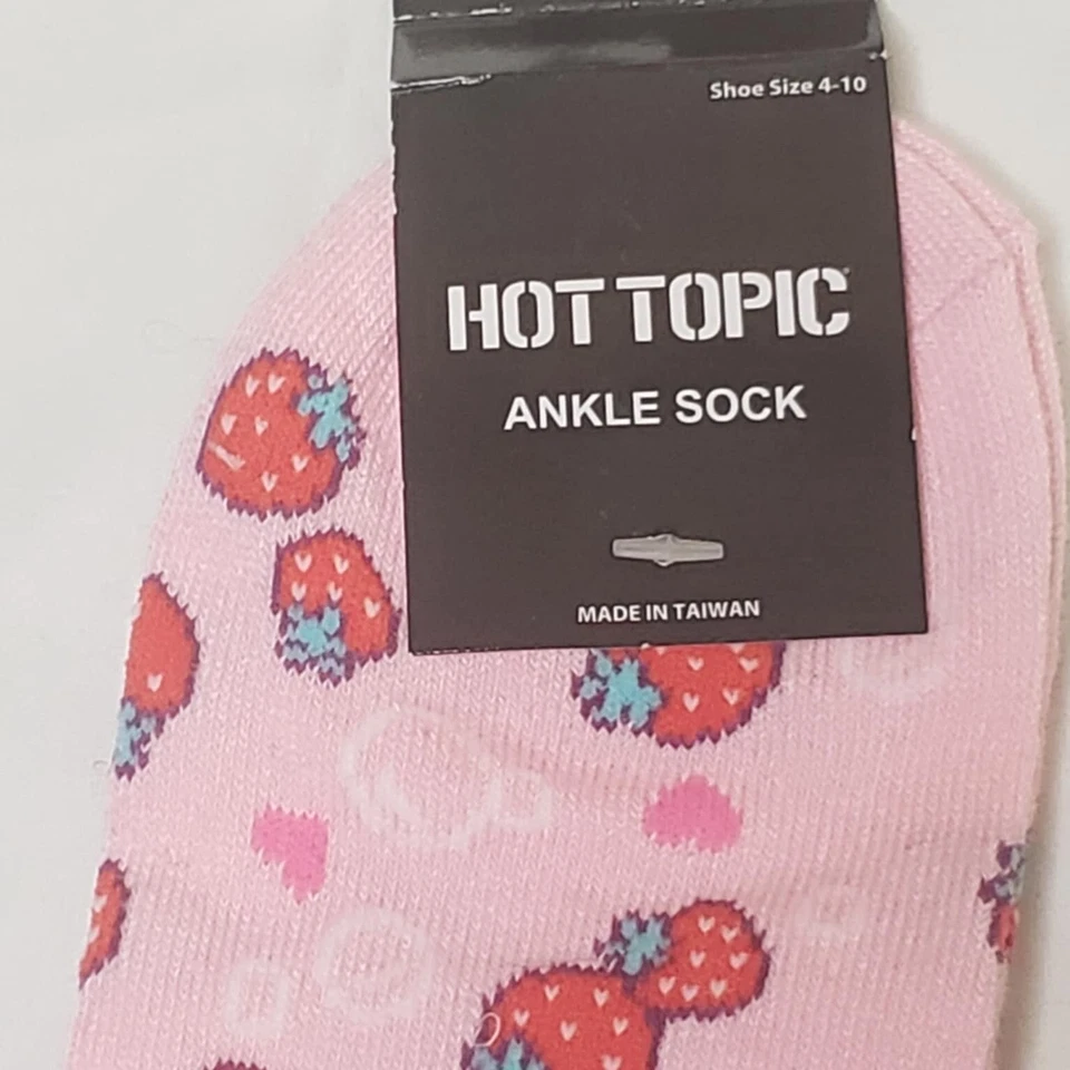 Calcetines al tobillo Hot Topic Strawberry Monster - Talla mediana Zapato Talla 4-10 - WChs003 Foto 2 de 3