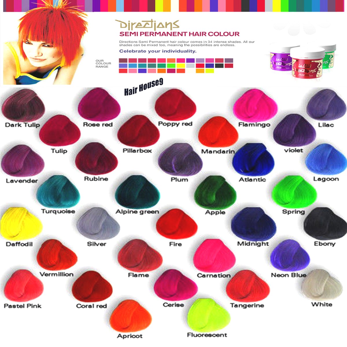 La Riche Directions Semi-Permanent Hair Color 100ml Tub - Cerise 100.00 Ml (Pack Of 1) | Buy Now - Foto 11