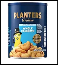 PLANTERS Deluxe Lightly Salted Whole Cashews & Lightly Salted Nuts, 2.25oz