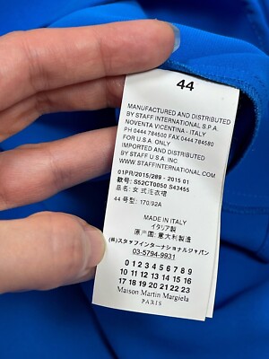 Maison Martin Margiela MM6 Dress Symmetrical Women Blue Size 44
