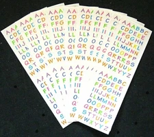 Mrs Grossman Ten Sheets 'Alphabitsy' Stickers (112 Letters per Sheet) Free Shpng