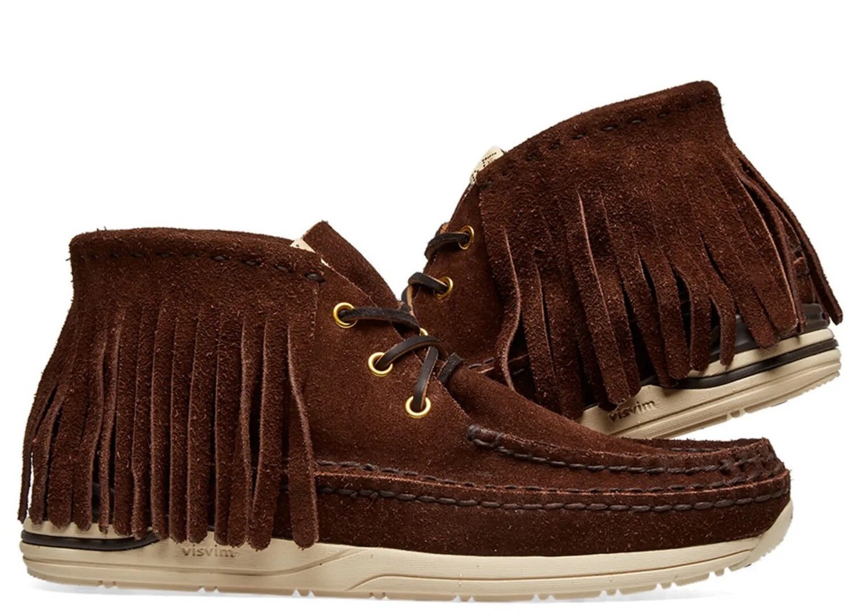 VISVIM Men's 'Voyageur Moc Shaman-Folk' Suede Moccasin Sneakers