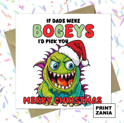 Lustige Weihnachtskarte PAPA - Dumme Komödie Geplänkel waren Bogeys Bday Ihn Papa ZIJ