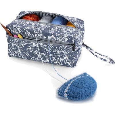 Luxja Häkeltasche für Garn & Zubehör, 210 g, Mit Handgriff für Bequemlichkeit