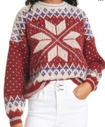 Rag & Bone Fair Isle Sweater Alpaca Blend Small NWT