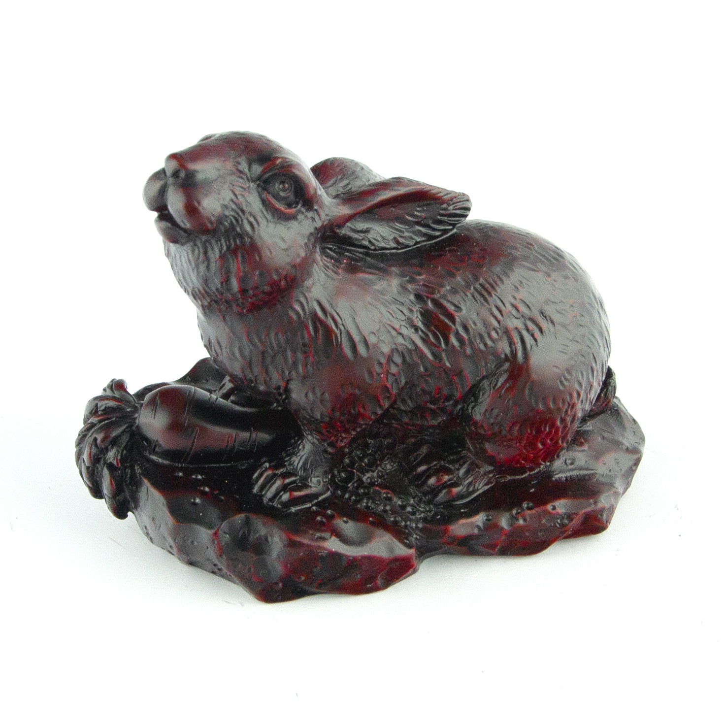 Chinese Zodiac Rabbit Statue Bunny Figurine Feng Shui Animal Redwood ...
