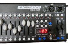 DMX-512 Mini Black Corded 192-Channel DMX Controller Console For Stage Lights