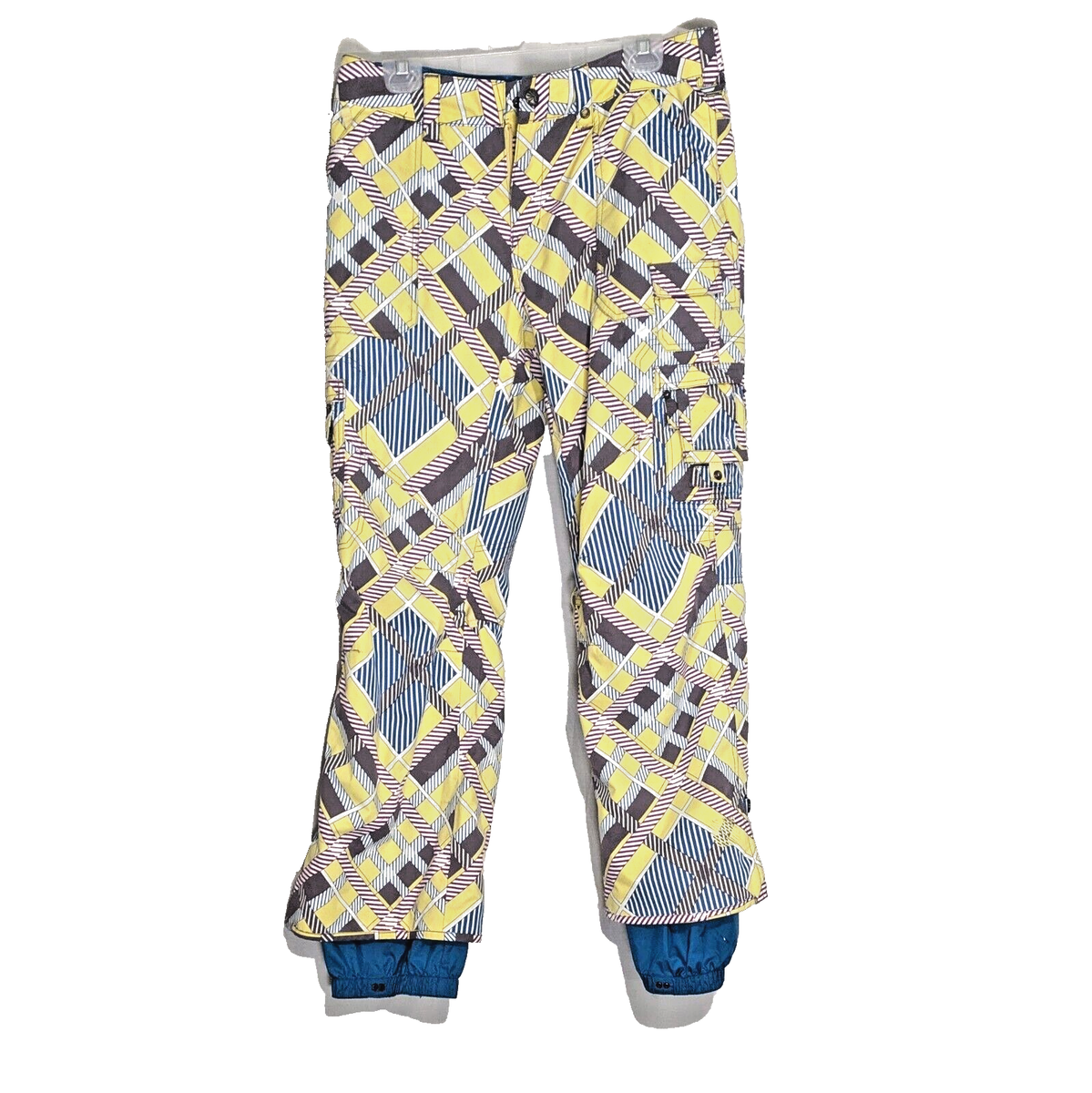 Burton Womens Snowboard Pants, Sz M Dryride Lucky Yellow, Vented Lined Adj  Waist