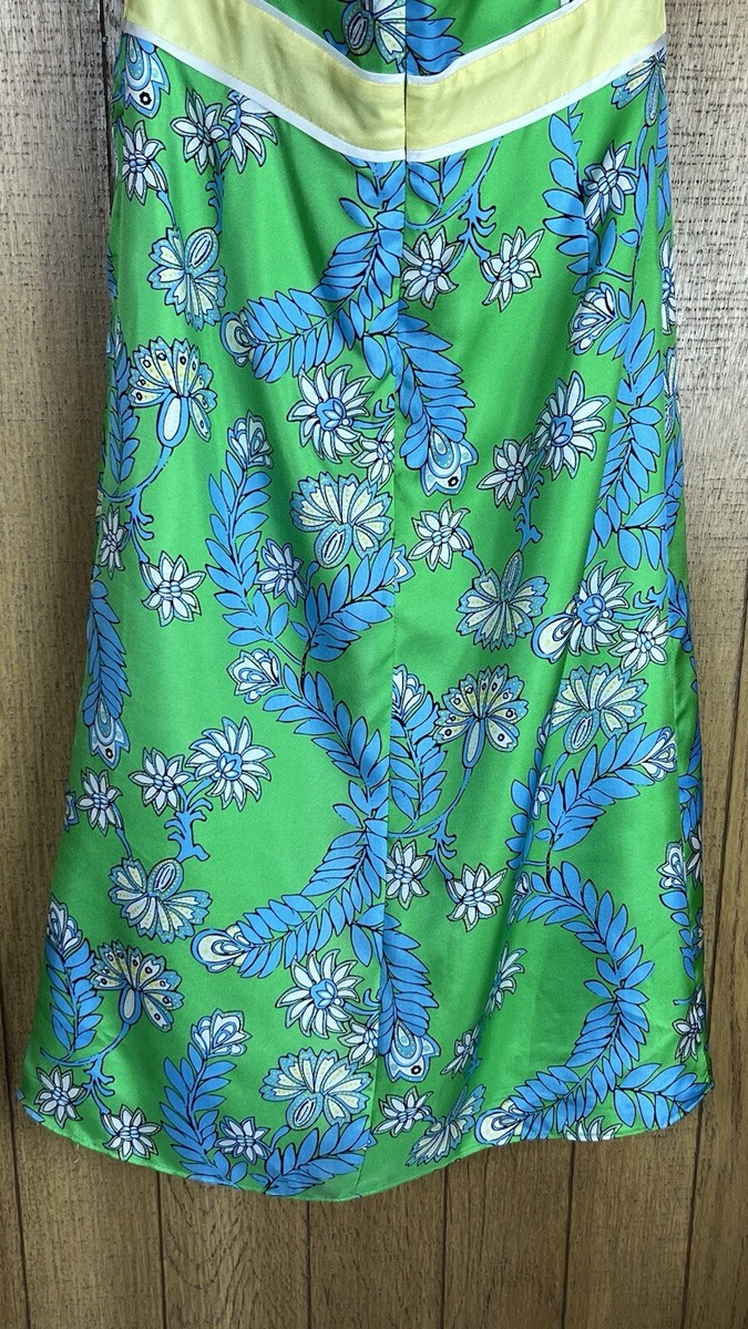 slim fit dress slacks 00 Green Blue & Pink Floral Lilly Pulitzer Dress  rtcshops
