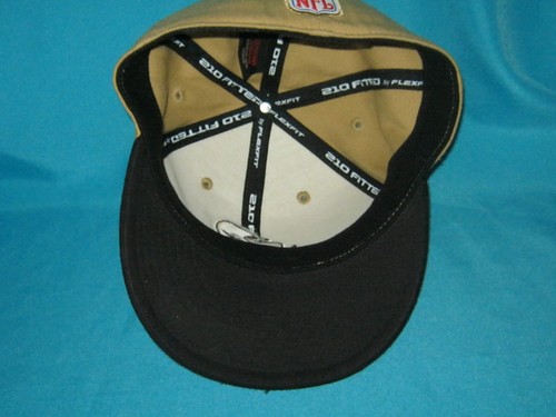 NFL NEW ORLEANS SAINTS FITTED CAP HAT TEAM APPAREL REEBOK 210 SIZE 6-7/8 - 7-1/4 - Picture 6 of 7