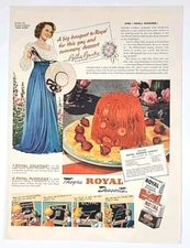 1941 Royal Gelatin Vintage 1940's Magazine Print Ad Royal Summer Sunset Recipe