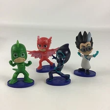PJ Masks Figures PVC Topper 4pc Lot Night Ninja Gekko Romeo Just Play Frog Box