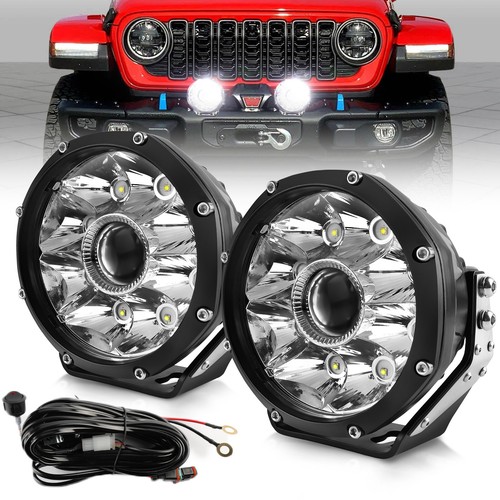 Pair 5"inch LED Work Light Pods Spot White Fog Lamp Offroad Driving For Jeep SUV - Picture 2 of 13