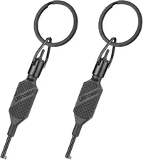 Ullnosoo Flat Knurled Swivel Handcuff Key, Standard Cuff Key 4" with Detachable