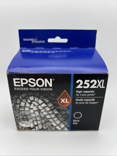 Epson 252XL Genuine OEM Black High Capacity Cartridge Ink EXP 07/2022 - 第 1/6 張圖片