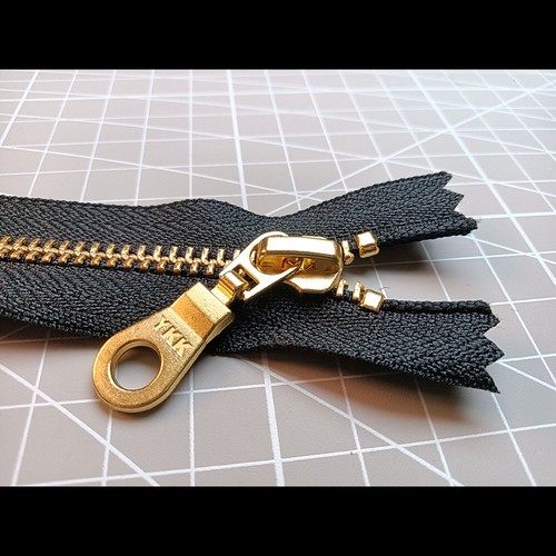 YKK NO 5# Brass Zip Zipper Closed End Metal Heavyweight Jacket Puller 50cm DIY - Picture 7 of 13