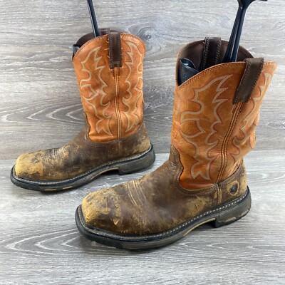Ariat Mens WorkHog Square Steel Toe Work Boot Dark Earth  display picture 1