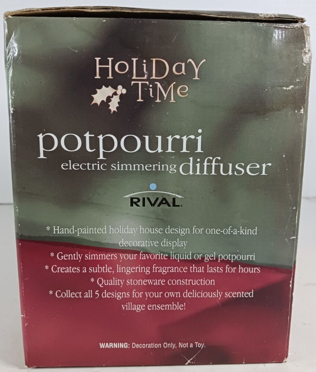 Holiday Time City Hall Electric Simmering Diffuser Handpainted New