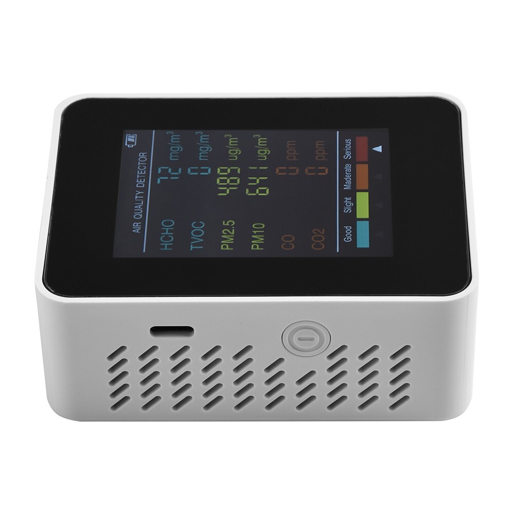 Moniteur Air WiFi 9 En 1 | Détecteur PM2.5, CO2, CO, HCHO | Écran LCD Couleur - Contrôle Qualité Air Intérieur