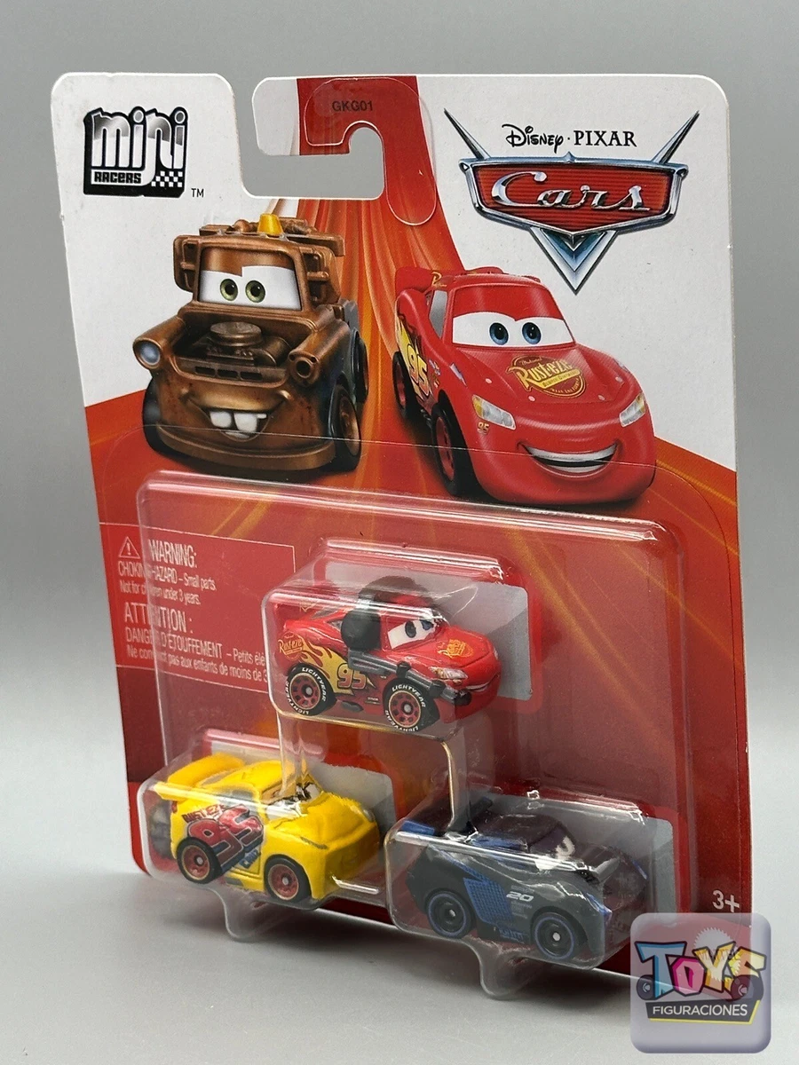 Disney cars - 3 vehicules mini racers aventure, jouets 1er age