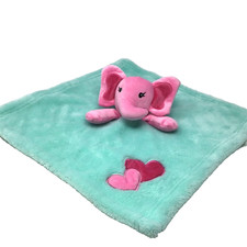 Baby Gear Pink Elephant Hearts Lovey Security Blanket 15