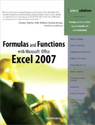 Formulas and Functions with Microsoft Office Excel 2007 - Paperback - ACCEPTABLE