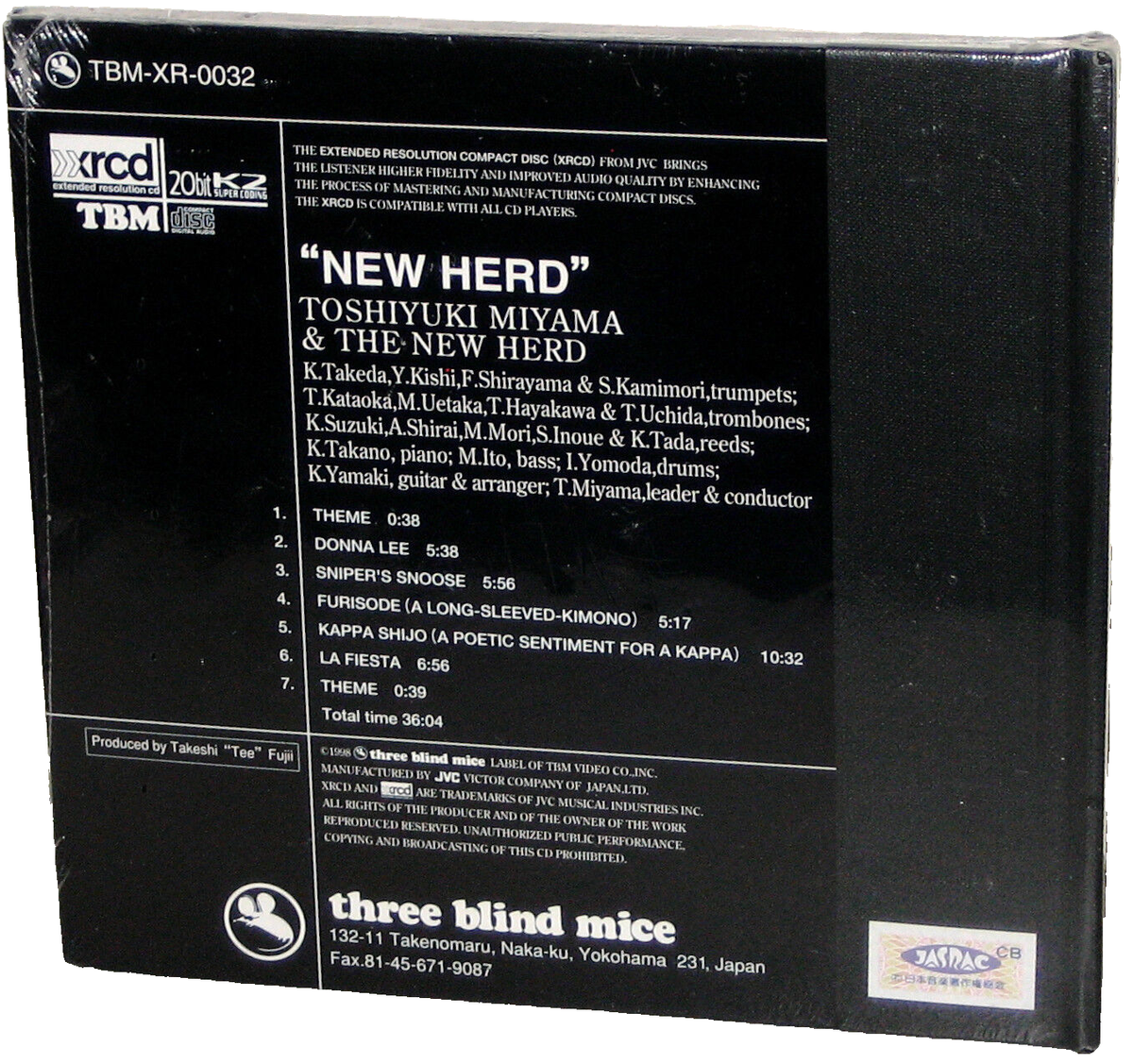 XRCD CD TBM XR-0032: Toshiyuki Miyama & The New Herd - 1998 Japan