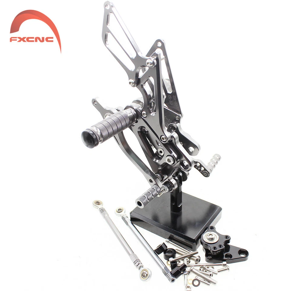 Juego de estriberas traseras de ajuste CNC para motocicleta Honda CBR600RR 2003-2004 2005 2006 Foto 2 de 4