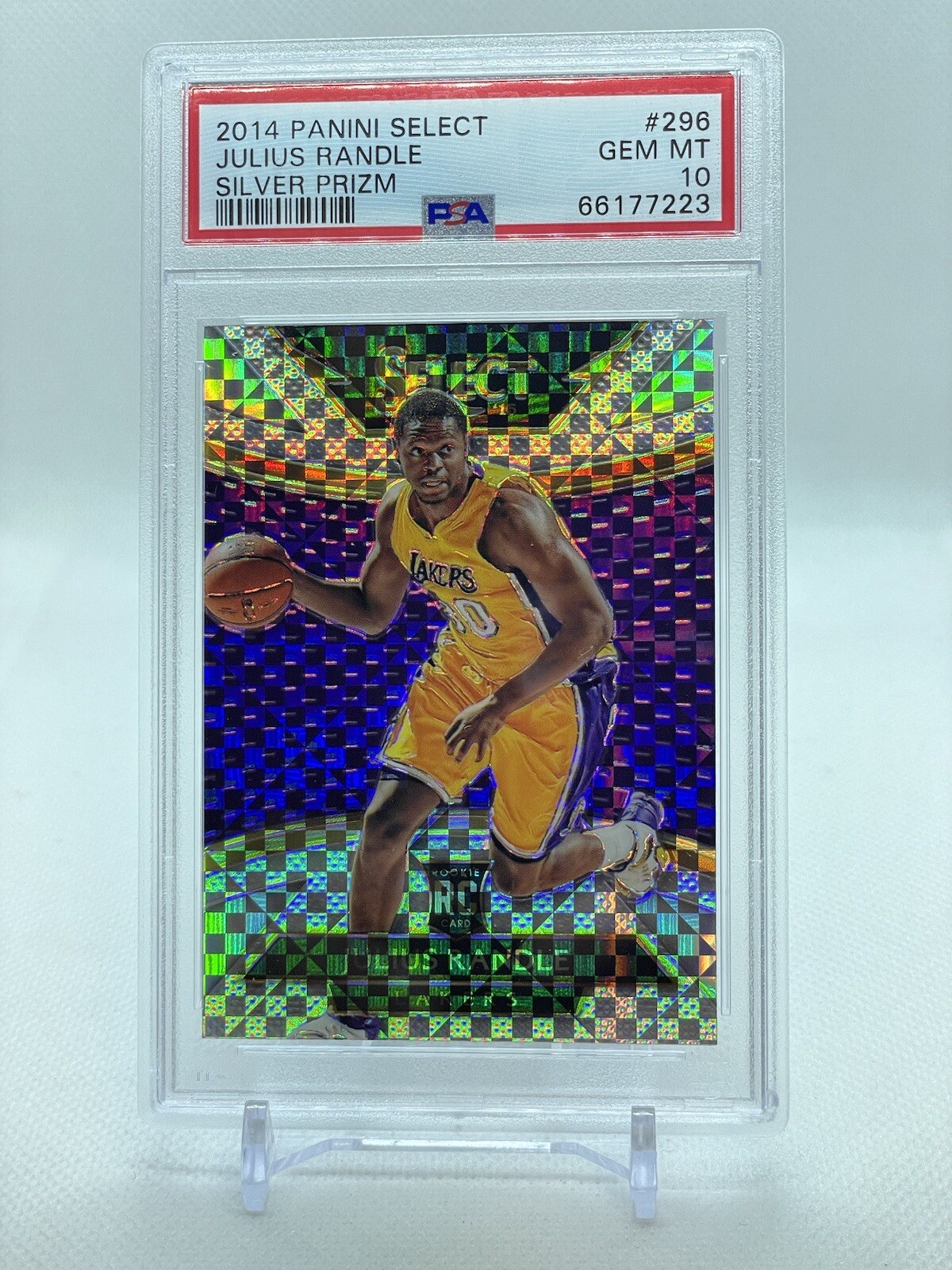 2014-15 Panini Select Silver Prizm Courtside Julius Randle PSA 10 Rookie Knicks