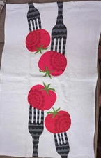 T-Fal Tomato Fork Multicolor Cotton Kitchen Towel 
