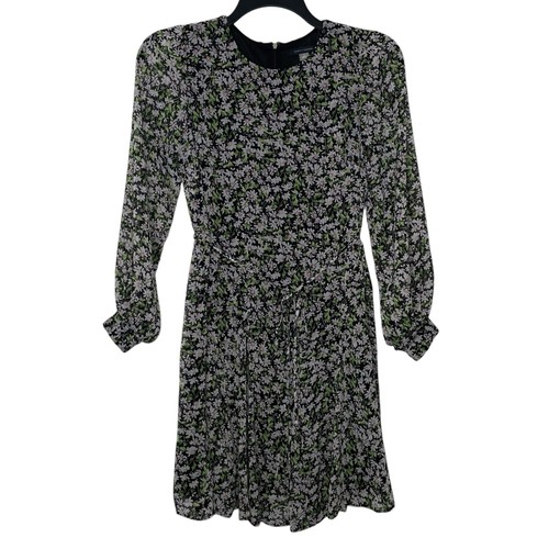 Tommy Hilfiger Womens Dress Size 4 Floral Garden Godet Fit & Flare Long Sleeves - Picture 2 of 12