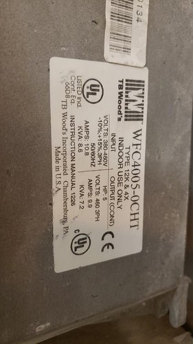 5HP Woods ETrac WFC HT AC INVERTER WFC40050CHT(S6LLST10304) - Picture 4 of 5