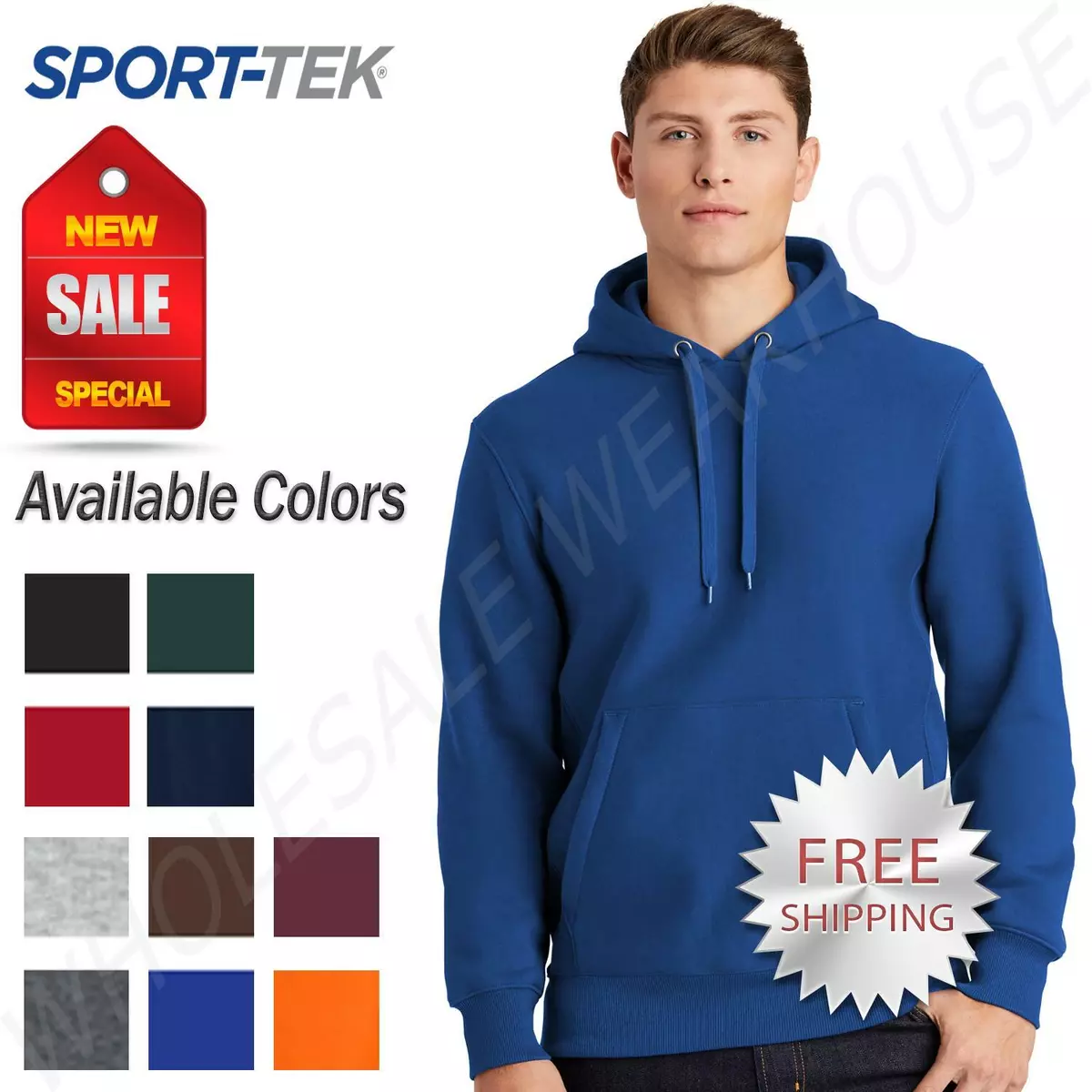 Sport Tek Super Heavyweight Pullover Hooded Sweatshirt F281 eBay